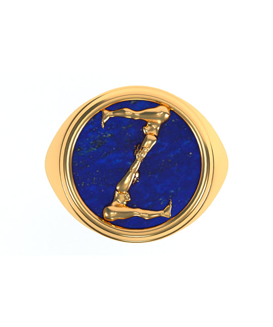 Anel Alfabeto em Ouro 18k