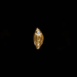 Piercing em ouro 18k de vulva adornada com diamante